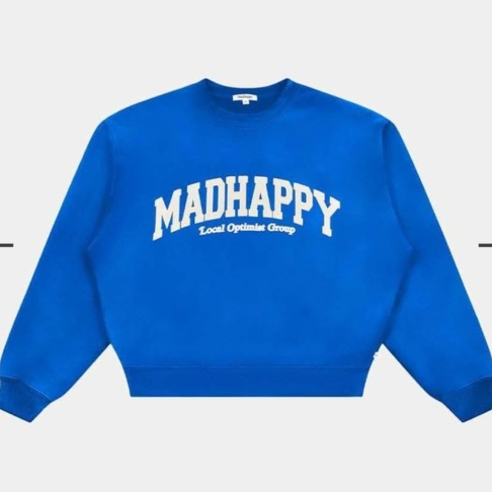 MADHAPPY CAMPUS HERITAGE CREWNECK- BLUE